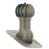 iVent ROTO ROUND Roof Exhaust Vent – Shingle & Slate — Weatherwood 8"