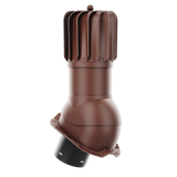 iVent ROTO OBLONG Roof Exhaust Vent – Exposed Fasteners 3/4" Rib — Brown