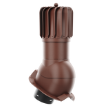 iVent ROTO OBLONG Roof Exhaust Vent – Exposed Fasteners 1 1/4" Rib — Brown