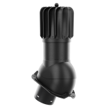 iVent ROTO OBLONG Roof Exhaust Vent – Exposed Fasteners 3/4" Rib — Black