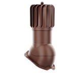 iVent ROTO ATTIC OBLONG Active Attic Exhaust Vent – Exposed Fasteners 3/4" Rib — Brown