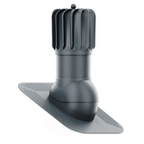iVent ROTO ATTIC OBLONG Active Attic Exhaust Vent – Shingle & Slate — Graphite