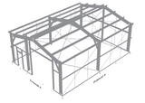 Grey 30 x 40 Utility Building No Snow Load