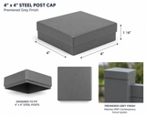 Caps- Steel -4''x4''