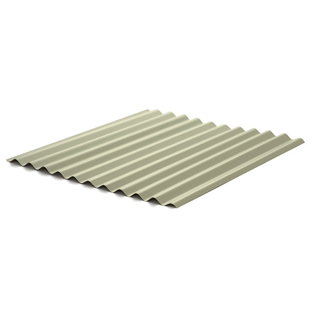 5/8" Corrugated Metal Panel - Ivory - 26 Gauge