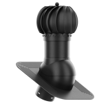 iVent ROTO ROUND Roof Exhaust Vent – Shingle & Slate — Black
