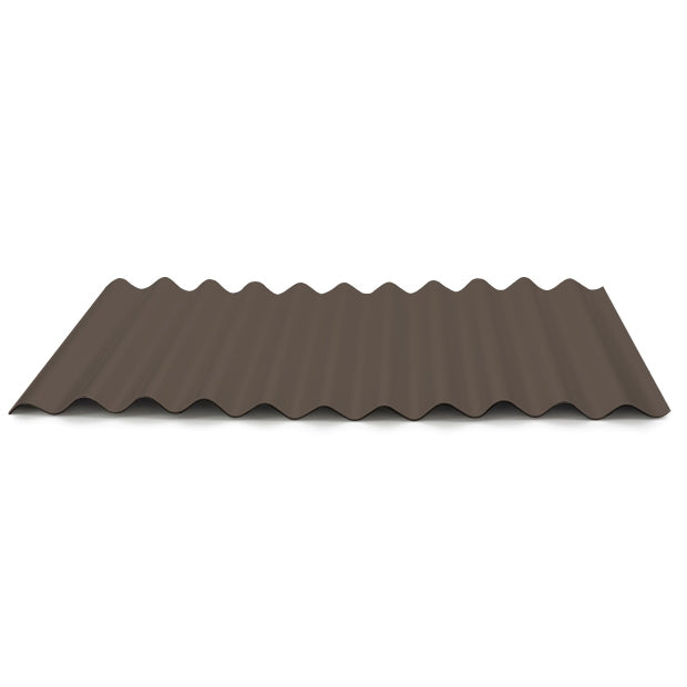 5/8" Corrugated Metal Panel - Cocoa Brown - 26 Gauge